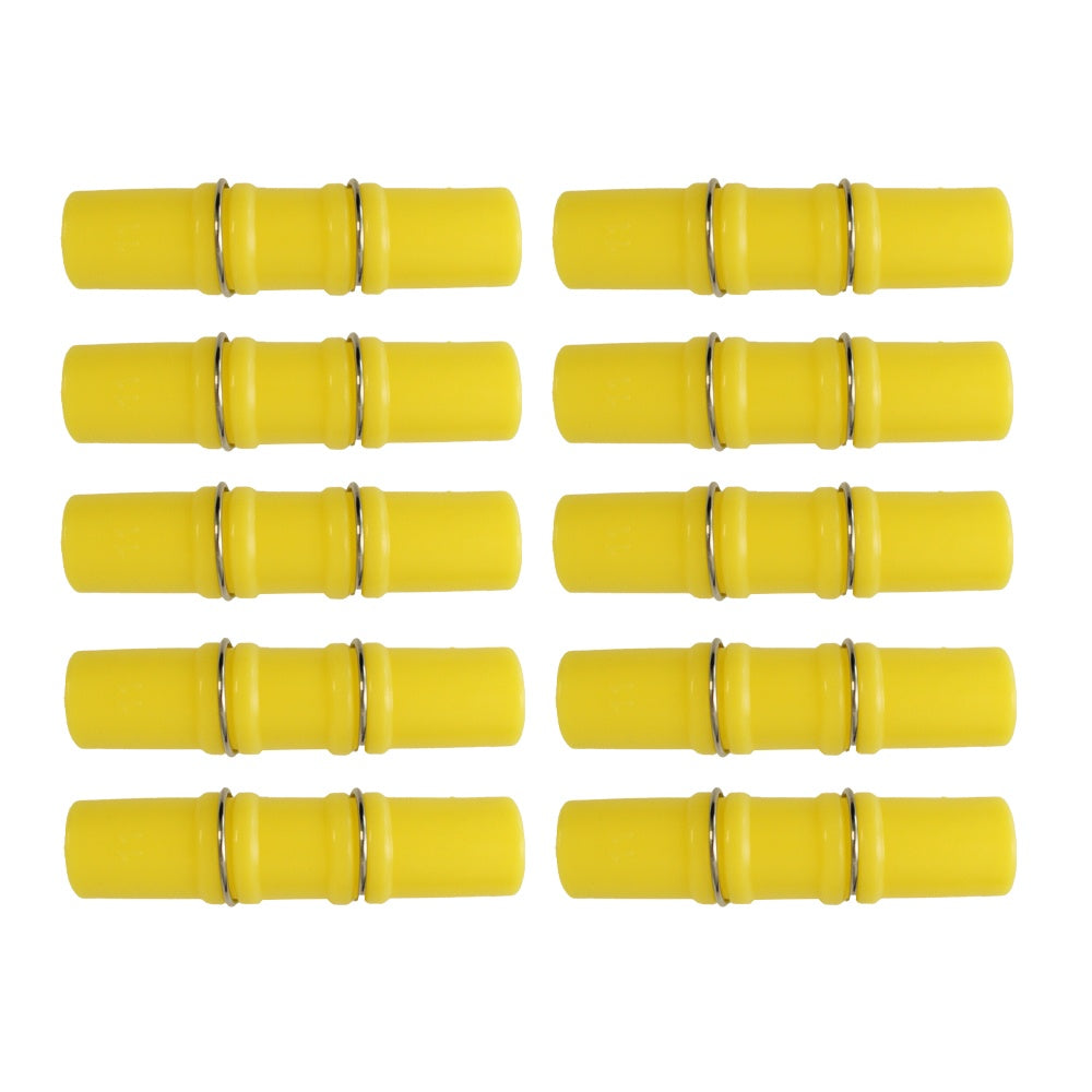 vegetable cage heavy duty pipe clips - yellow , 10 of them