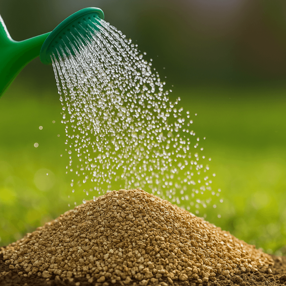 watering can watering vermivulite