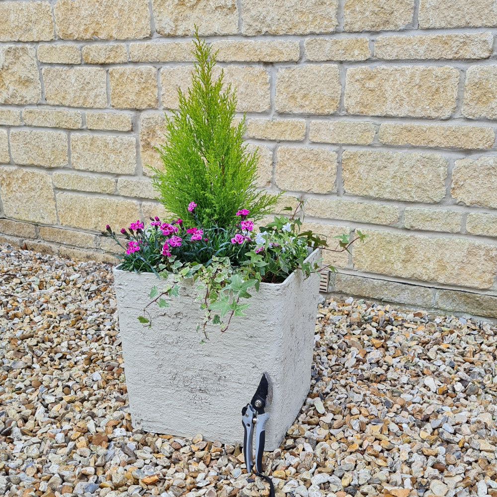 planter verona style in garden