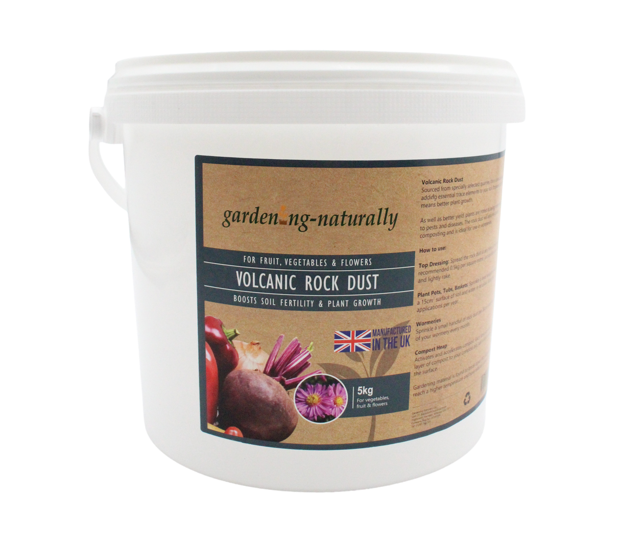 Gardening Naturally volcanic rock dust 5kg for fruit, vegetables and flowers