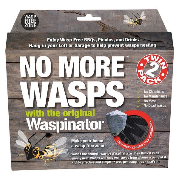 No more wasps retail box showing twin pack and the product on the front