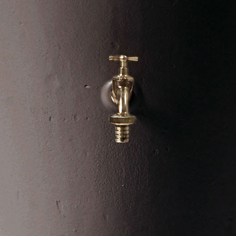 brass water butt tap on a water butt