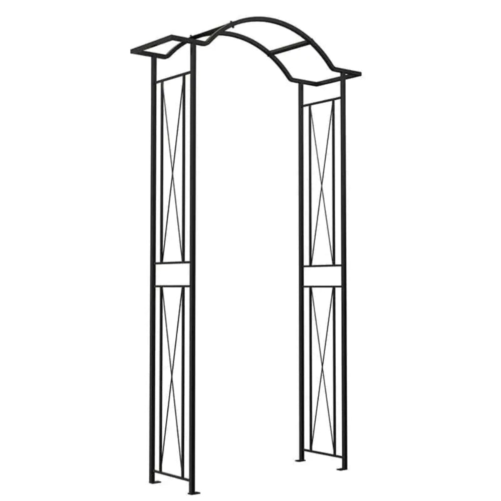 wave top arch trellis for garden
