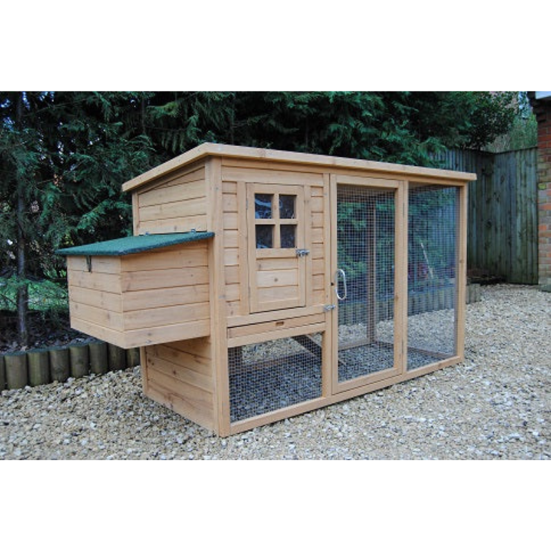 side view of poultry coop