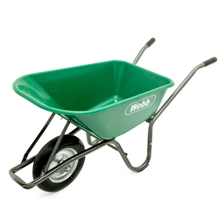 webb green wheelbarrow for carrying