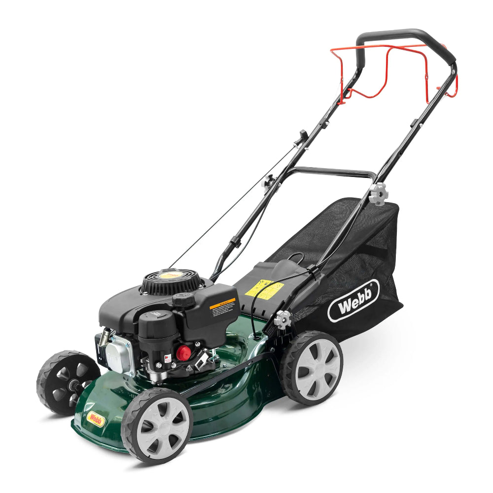 webb lawn mower with collapsible handles