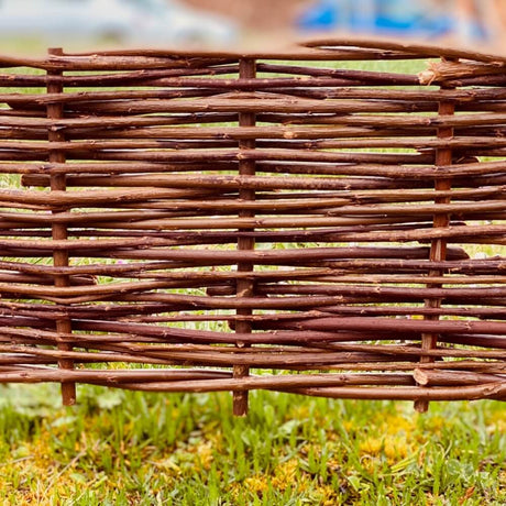 Willow edging in a garden