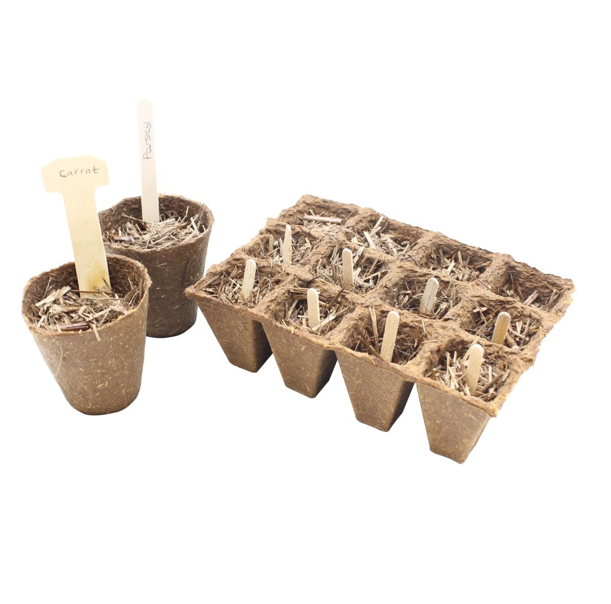 wooden plant label gift set