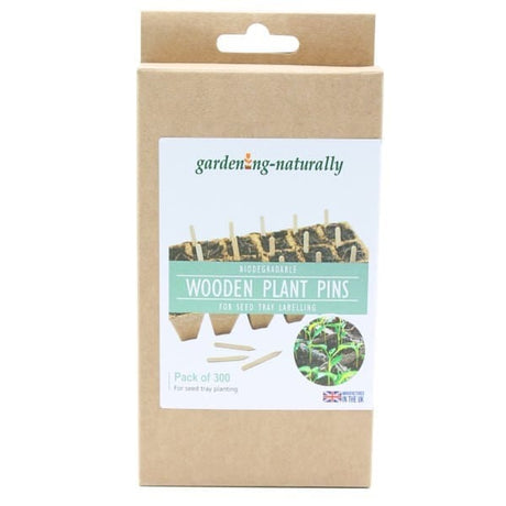Packaging of wooden plant labels pins