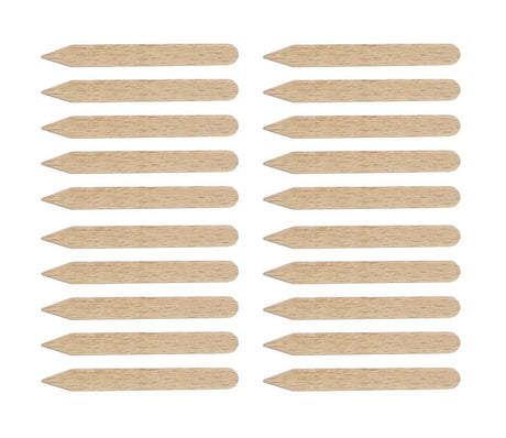 seedling tray wooden plant labels on white background