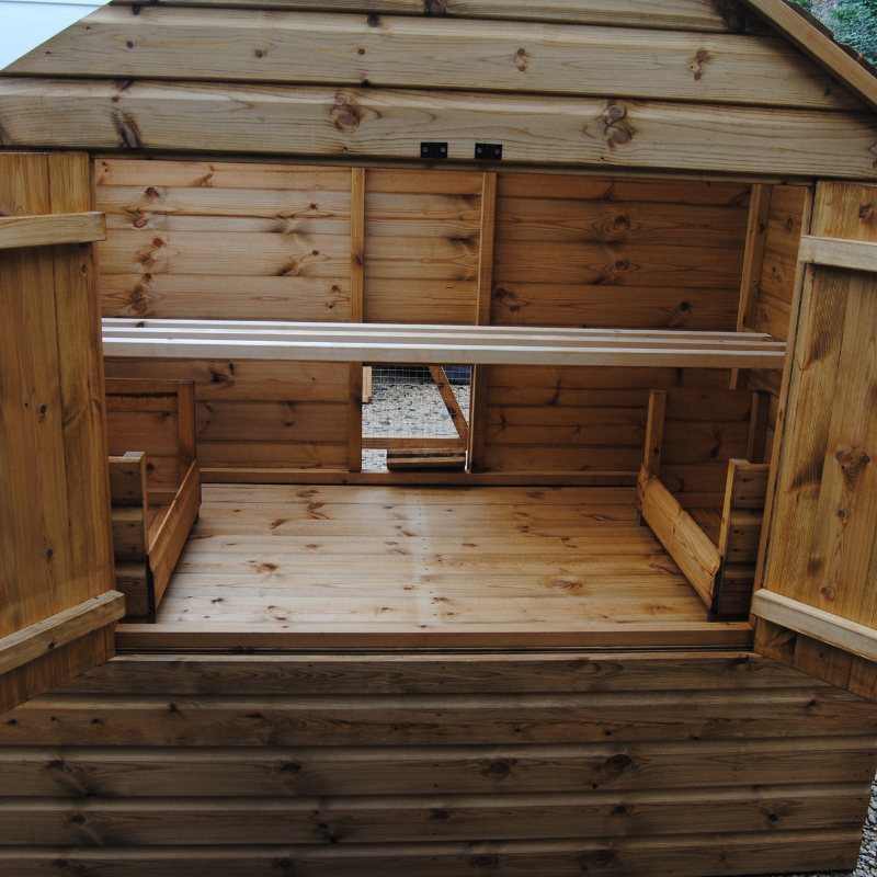 inside of walkin chicken coop