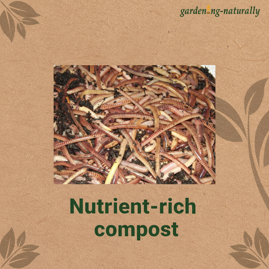 Worms in compost poster