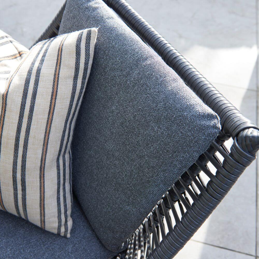 modern outdoor grey wicker chair