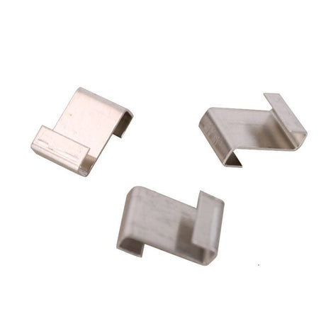 Three aluminium lap z clips for greenhouse
