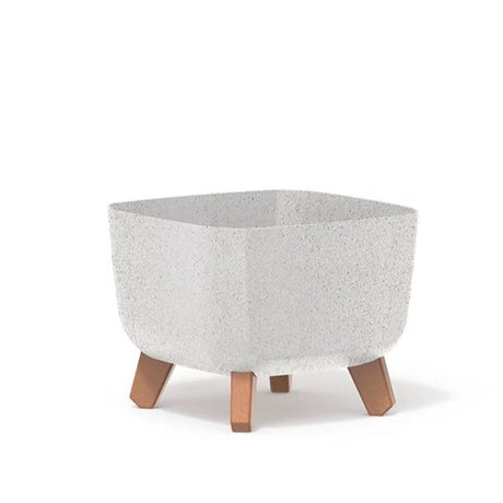 Indoor or outdoor plant pot square trough with wood effect legs