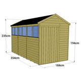 wooden garden shed in 12ft x 6ft