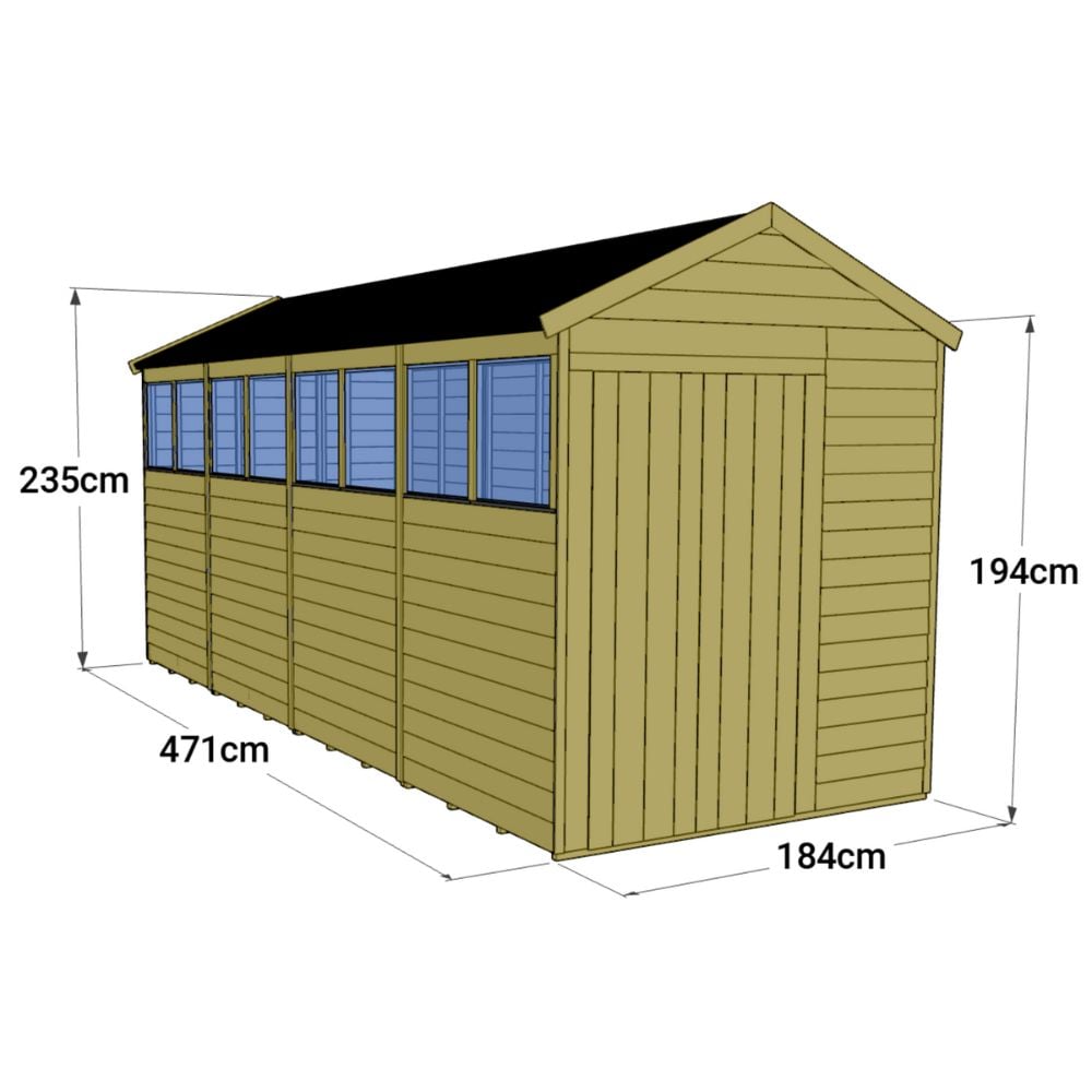 16ft x 6ft wooden shed