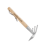 Garden hoe dual with wooden handle