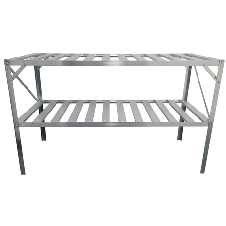 Greenhouse staging - two tier on a white background