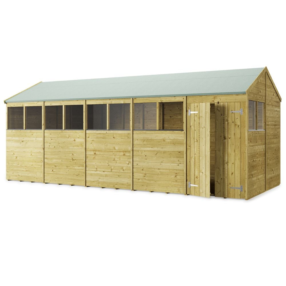 20ft x 8ft wooden shed with windows