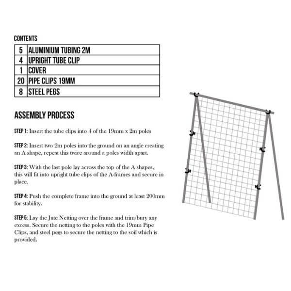 Pea and Runner Bean Frame - 2m Long