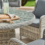 Garden Dining Set Rattan 4 Seats