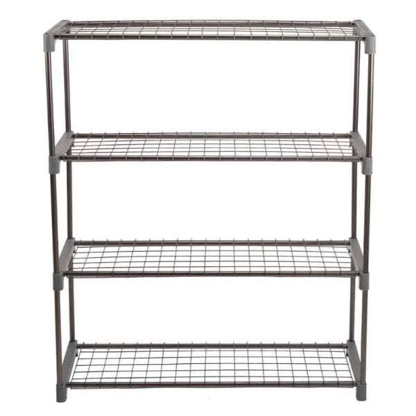 Greenhouse shelves made from metal