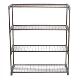 Greenhouse shelves made from metal