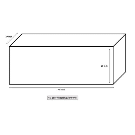 pond with dimensions on a white backgound