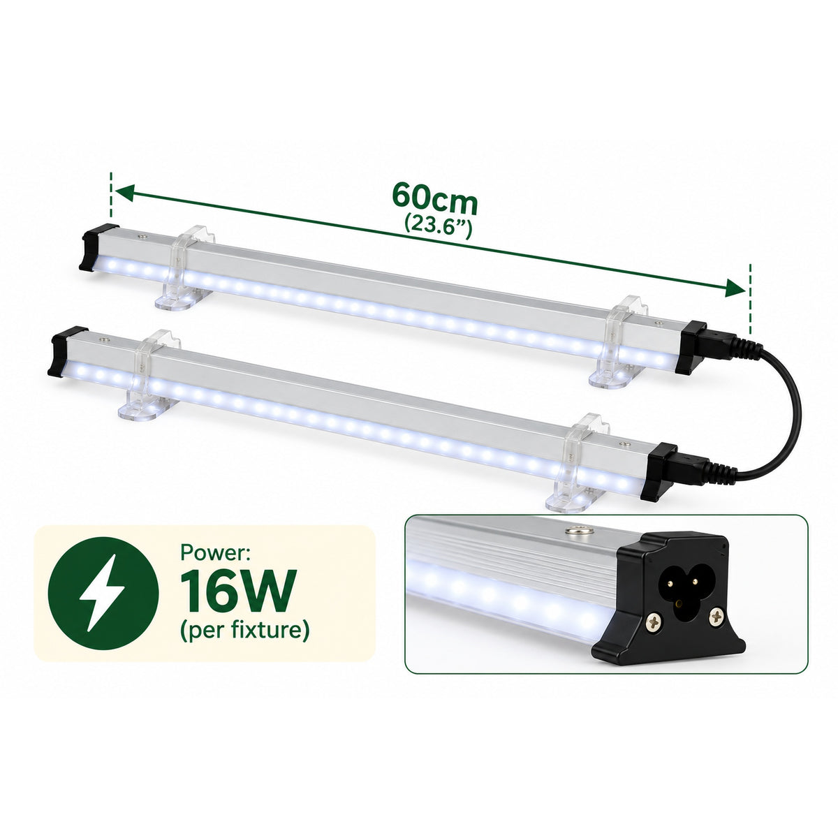 LED light kit 60cm 16w per light