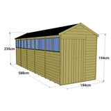 6ft x 20ft shed with dimensions
