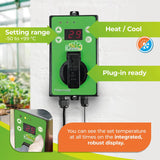 Biogreen greenhouse thermostat for heating and cooling