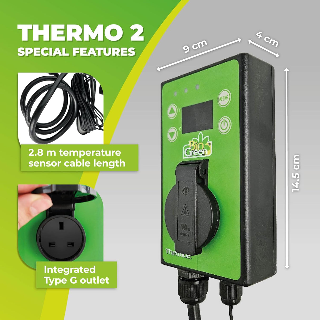 Thermo 2 cable and dimensions