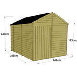 8ftx10ft garden shed with dimensions