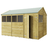 8ft x 12ft garden shed with door on 12ft side