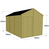 8ft x 12ft storage shed with dimensions