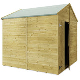 8ft x 8ft garden shed with door on front