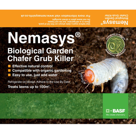 Chafer nematodes from BASF showing packet and chafer grub
