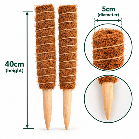 Coir pole measurements height and diameter  