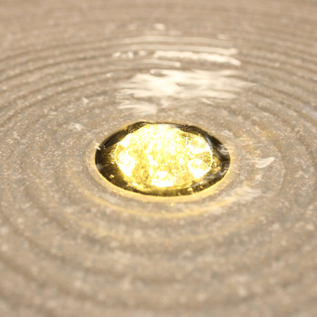 water feature light close up
