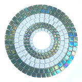 Verdigris mosaic base for water fountain