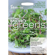 Packaging of Johnsons Micro Greens seeds with a picture of mixed leafy micro greens.