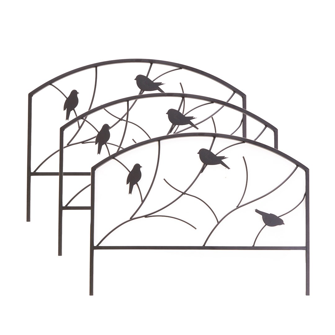 Image showing a pack of 3 perching birds garden trellis