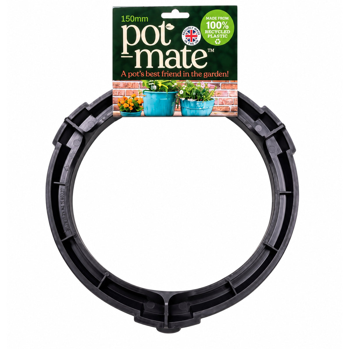 Pot mate 150mm on white background