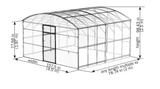 PRIMA-4 Garden Greenhouse – 16 m² (4m x 4m / 13ft x 13ft), 6mm Panels