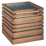 Zinc wooden planter box