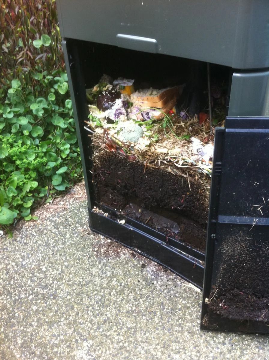 Using a hot composter bin.