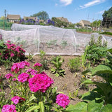 A small round aluminium garden hoop tunnel kit used to protect plants