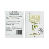 River Cottage Organic Seeds packaging for Basil Classic Italian on a white background