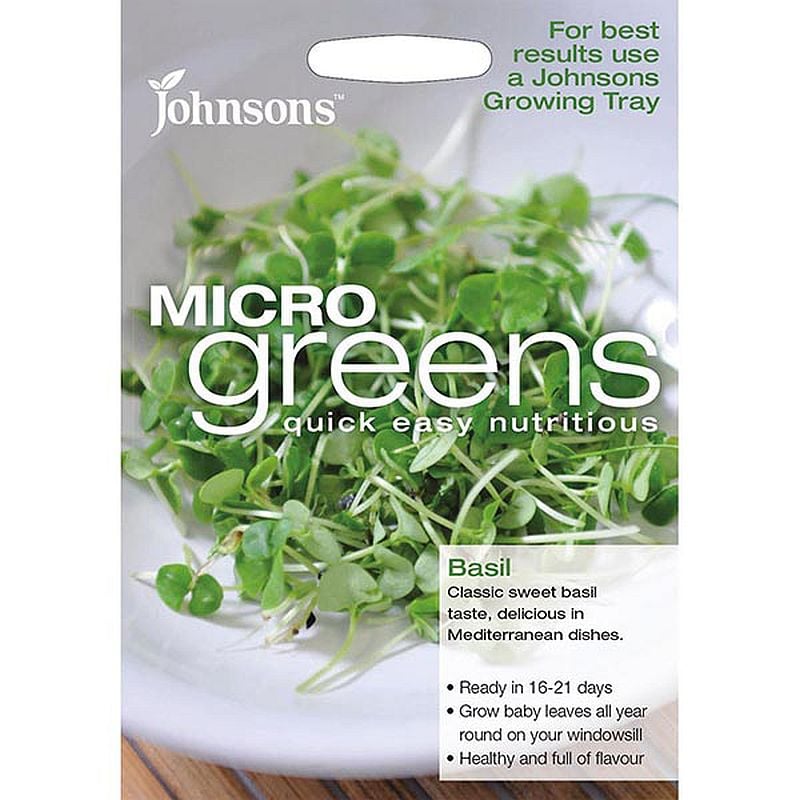 Microgreens basil seed packet